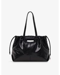 Maje - Miss M Crackled-Leather Tote - Lyst