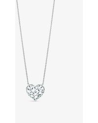 Tiffany & Co. Olive Leaf Heart Sterling Silver Pendant - White