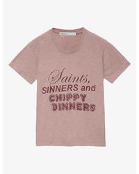 AllSaints - Chippy Hela Short-Sleeve Cotton T-Shirt - Lyst