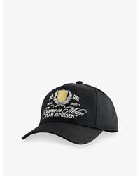 Represent - Crest-Embroidered Cotton Cap - Lyst