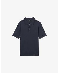 Reiss - Manor Half-Button Short-Sleeve Merino-Wool Polo Shirt - Lyst