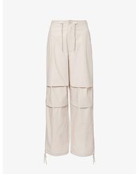 Obey - Mina Wide-leg Relaxed-fit Cotton-blend Trousers - Lyst