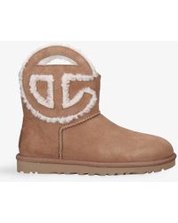 UGG X TELFAR - Logo-embroidered Leather Ankle Boots - Lyst