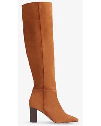 LK Bennett - Courtney Suede Heeled Over-the-knee Boots - Lyst