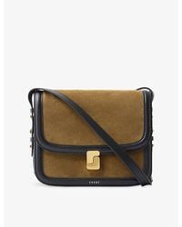 Soeur - Bellissima Maxi Suede And Leather Cross Body Bag - Lyst