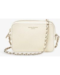 Aspinal of London - Milly Logo-print Grained-leather Cross-body Bag - Lyst