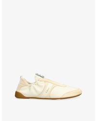 Chloé - Kick Woven And Suede Trainers - Lyst