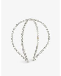 Lelet - Exes Crystal-embellished Stainless Steel Headband - Lyst
