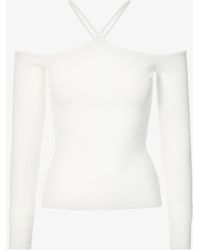 Viktoria & Woods Impulse Off-shoulder Organic Stretch-cotton Top - White