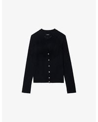 Zadig & Voltaire - Jemma Diamante-Buttoned Merino-Wool Cardigan - Lyst