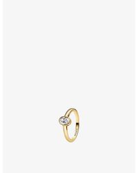 Sif Jakobs - Sardinien Ovale Piccolo 18Ct- Plated Sterling- And Zirconia Ring - Lyst