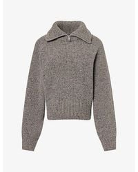 Samsøe & Samsøe - Saamandy Zip Turtleneck Wool-Blend Jumper - Lyst
