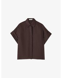 JOSEPH - Justi Short-Sleeved Ramie Blouse - Lyst