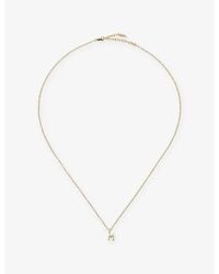 Missoma - Fine Initial Mini M 14Ct Pendant Necklace - Lyst