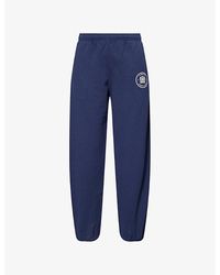 Sporty & Rich - X Le Bristol Paris Bristol 100Th Crest Cotton-Jersey Jogging Bottoms - Lyst