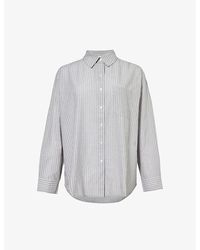 Skin - Serena Striped Organic-cotton Shirt - Lyst
