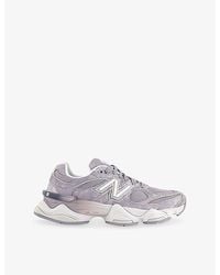New Balance - 9060 Suede And Mesh Trainers - Lyst