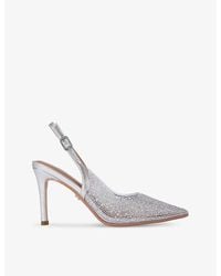 Carvela Kurt Geiger - Lovebird Rhinestone-Embellished Vinyl Slingback Courts - Lyst