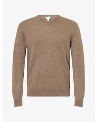 Sunspel - V-Neck Cashmere Jumper - Lyst