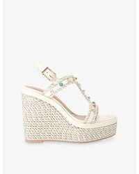 Carvela Kurt Geiger - Sorella Faux-Leather Wedge Sandals - Lyst