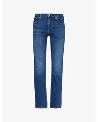 FRAME - Modern Belt-loops Straight-leg Regular-fit Stretch Recycled-denim-blend Jeans - Lyst