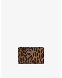 Zadig & Voltaire - Zv Leopard Leather Pass Holder - Lyst