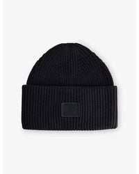 Varley - Carly Logo-Patch Rib-Knit Beanie - Lyst