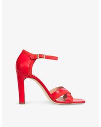 LK Bennett - Lennon Heeled Leather Sandals - Lyst