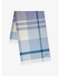 Mulberry - Large-Check Merino-Wool Scarf - Lyst
