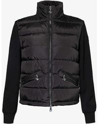 Moncler - Logo-patch High-neck Stretch-woven Blend-down Cardigan - Lyst