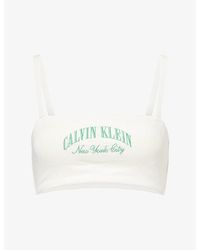 Calvin Klein - Heritage Classic Stretch-Cotton Bandeau Bralette - Lyst