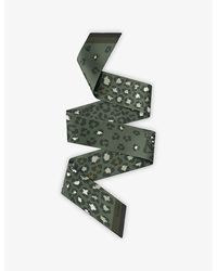 Cartier - Panthère Dots Bandeau Printed Silk-Twill Scarf - Lyst