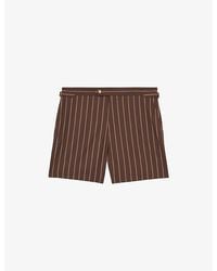 Reiss - Presley Pinstripe Stretch-Woven Swim Shorts - Lyst