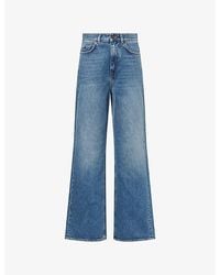 ME+EM - High-Rise Straight-Leg Denim Jeans - Lyst