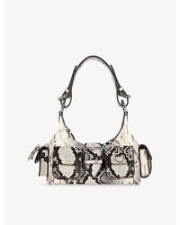 The Kooples - Amelia Snake-Print Leather Shoulder Bag - Lyst