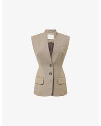 Camilla & Marc - Halden Padded-Shoulder Woven Vest - Lyst