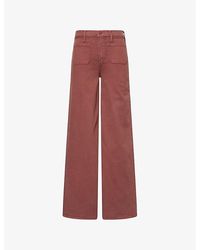 Mother - The Patch Pocket Undercover Sneak Wide-Leg Stretch-Denim Jeans - Lyst