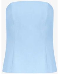 Ro&zo - Bandeau Zip-fastening Stretch-crepe Top - Lyst