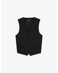 The Kooples - Darted-Front Slim-Fit Wool Waistcoat - Lyst