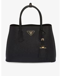 Prada - Double Small Leather Top-handle Bag - Lyst