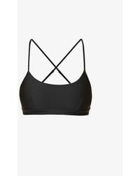 Alo Yoga - Intrigue Scoop-neck Stretch-woven Sports Bra X - Lyst