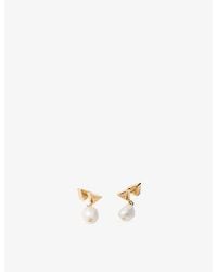 Prada - Pearl-Plated Metal Earrings - Lyst