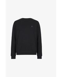 AllSaints - Raven Logo-Embroidered Regular-Fit Cotton Sweatshirt - Lyst