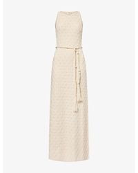 Devon Windsor - Nova Cut-Out Knitted Maxi Dress - Lyst