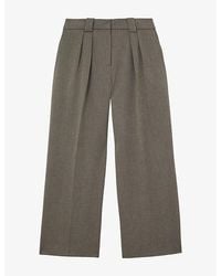 Reiss - Katya Pleated Wide-Leg Woven Trousers - Lyst