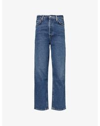 Agolde - 90's Pinch Waist Straight-Leg High-Rise Stretch-Denim Jeans - Lyst