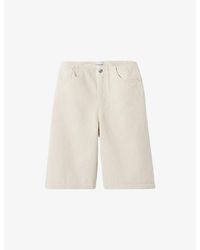 Claudie Pierlot - Wide High-Rise Denim Bermuda Shorts - Lyst