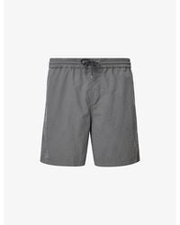 AllSaints - Haven Logo-Embroidered Slim-Fit Woven Swim Shorts - Lyst