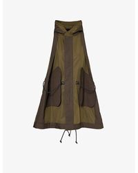 Sacai - Hooded Sleeveless Shell Cotton-blend Jacket X - Lyst