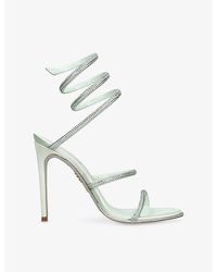 Rene Caovilla - Cleo 105 Satin Heeled Sandals - Lyst